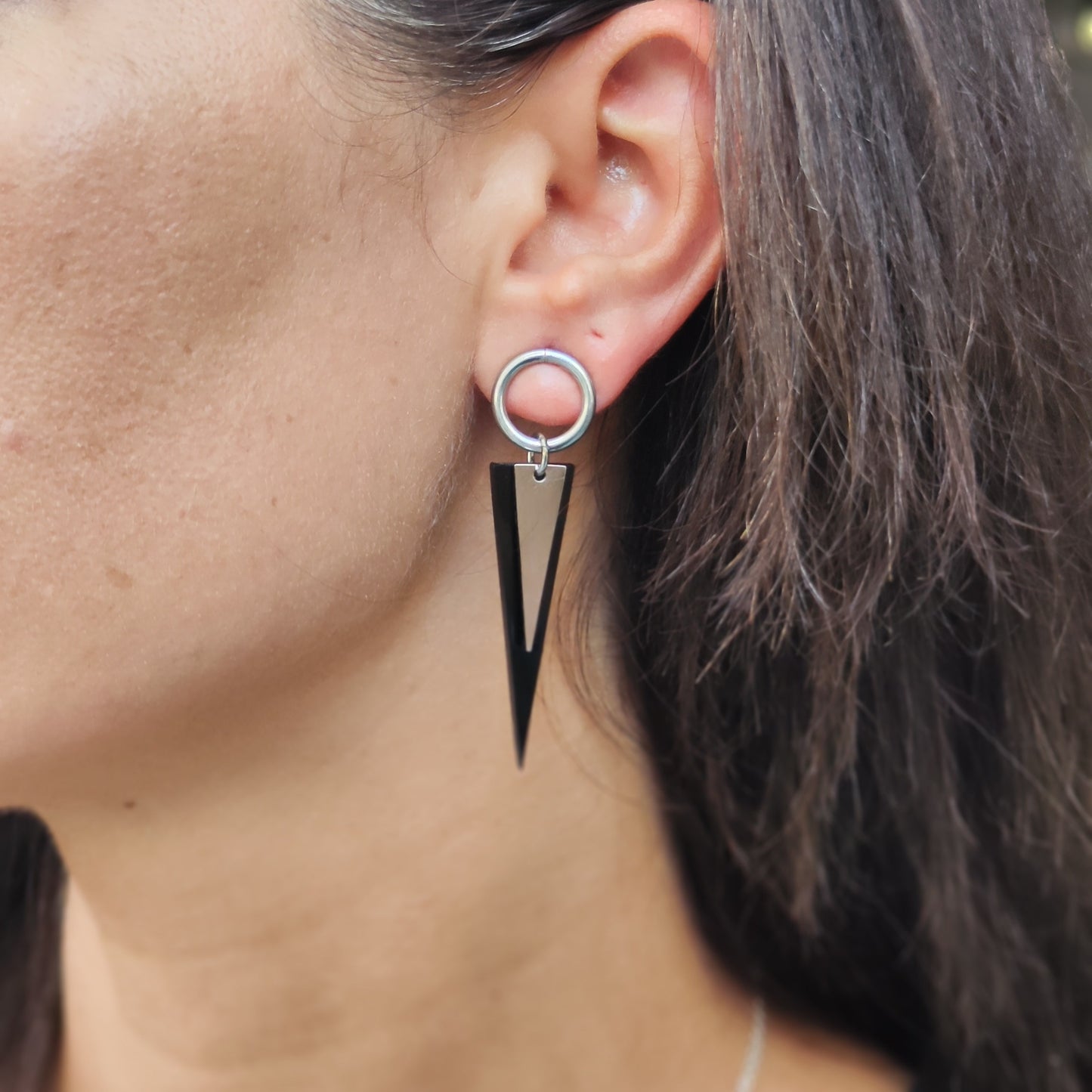 Pendiente triangular acero inoxidable