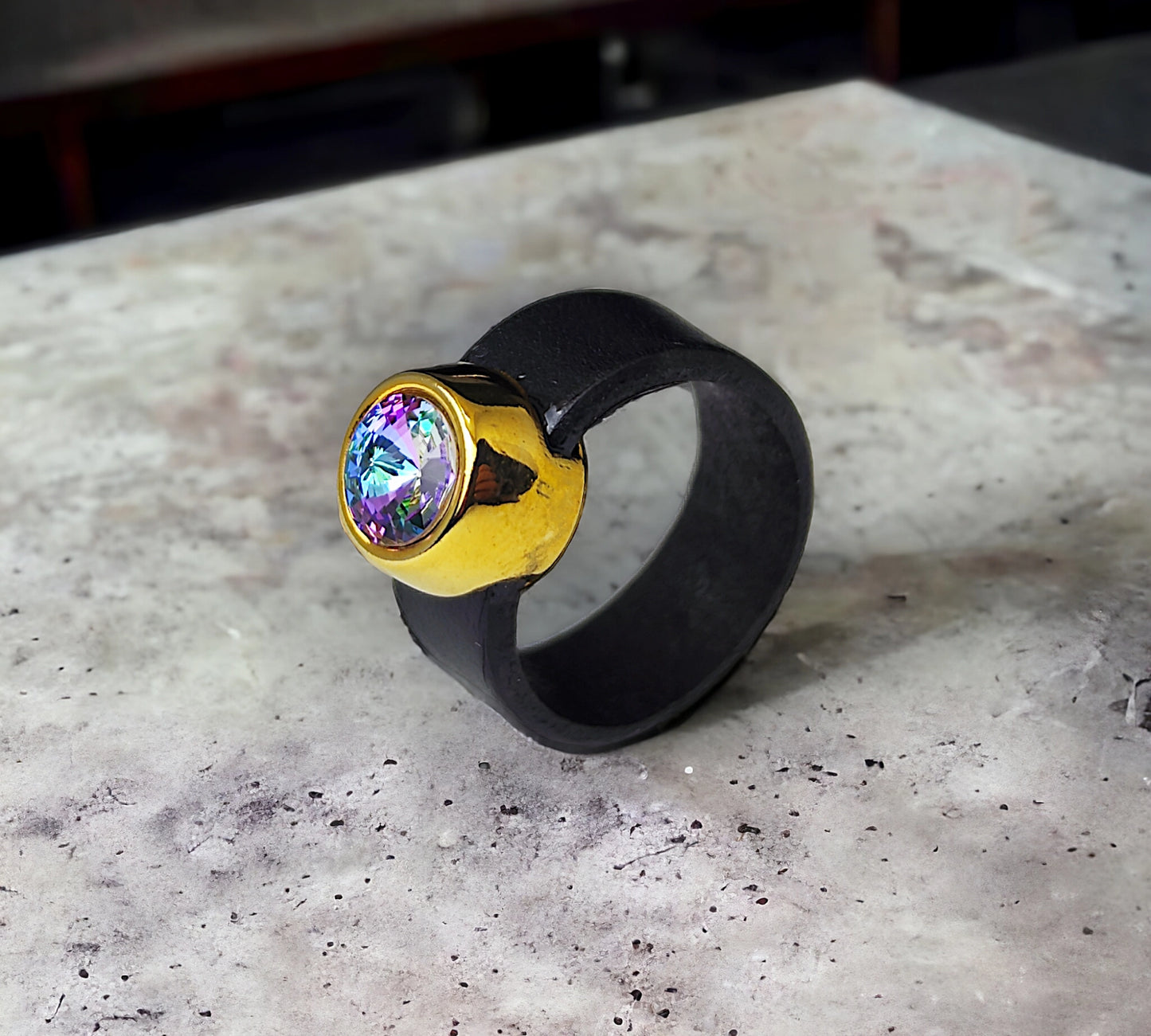 ANILLO CUERO REDONDO