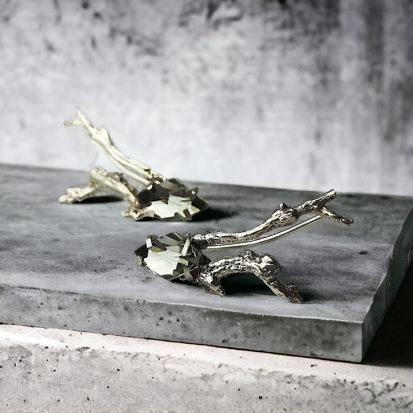 pendiente-trepador-plata-pendiente-trepador-swarovski-pendiente-artesanía