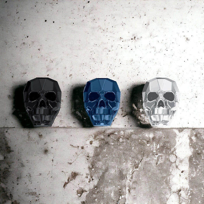 PULSERA DE CALAVERA HOMBRE, PULSERA DE PIEDRA VOLCÁNICA, PULSERA ELASTICA