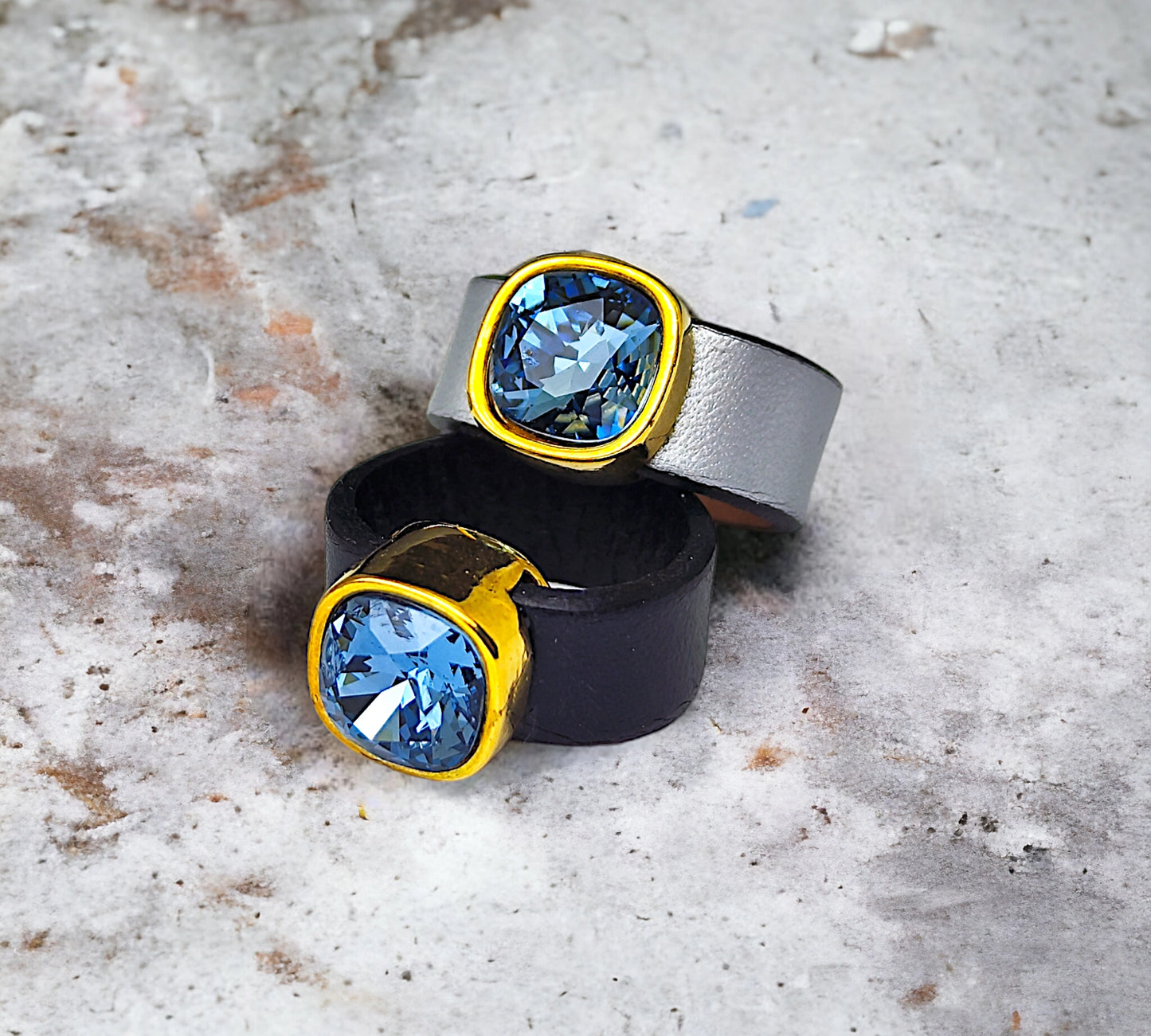 anillo de cuero para mujer, anillo de cuero