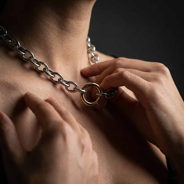 COLLAR ESLABONES GRANDES ACERO INOXIDABLE