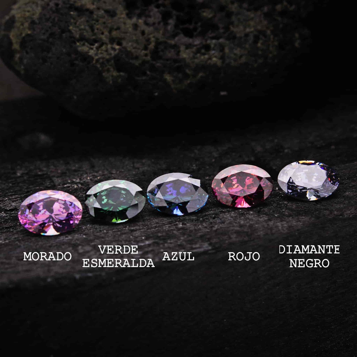 circonitas ovaladas de colores