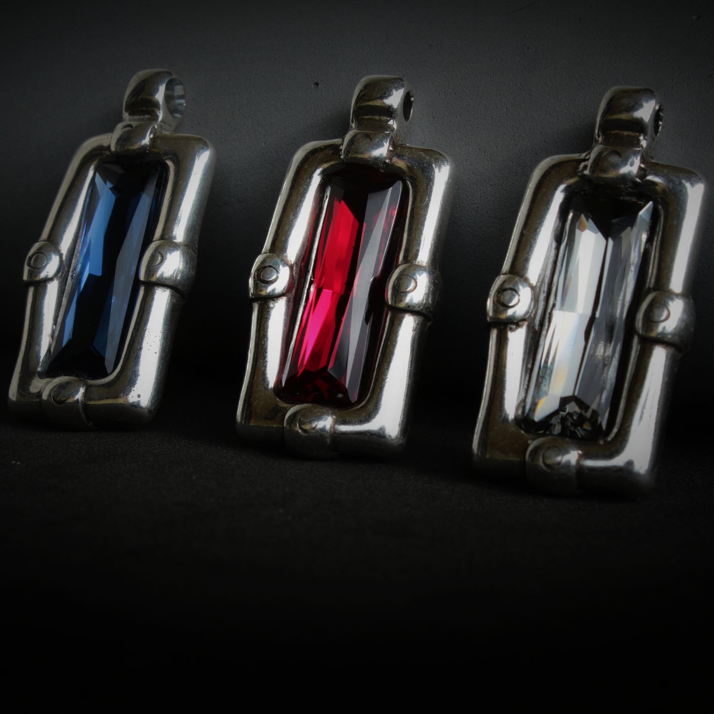 collar colgante rojo mujer