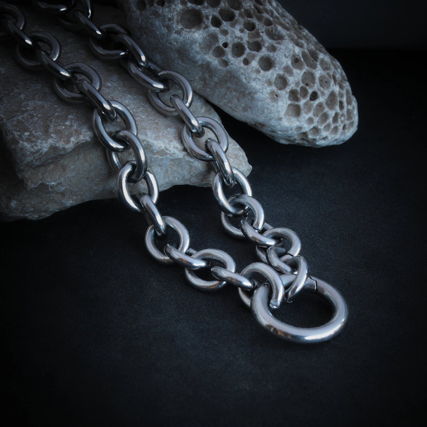 collar de acero inoxidable para hombre