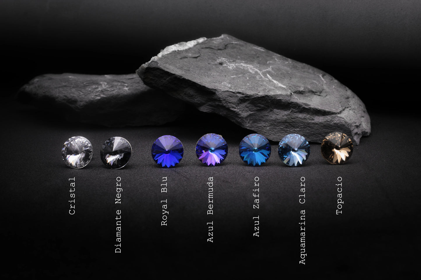 Pendientes de plata de colores