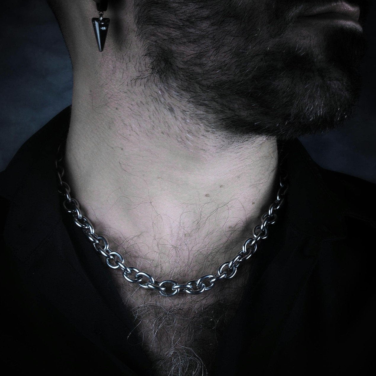 Collar de cadena para hombre de acero inoxidable