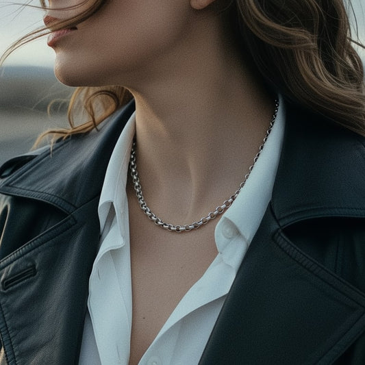 Cadena eslabón redondo de plata tipo rolo de 3,5 mm