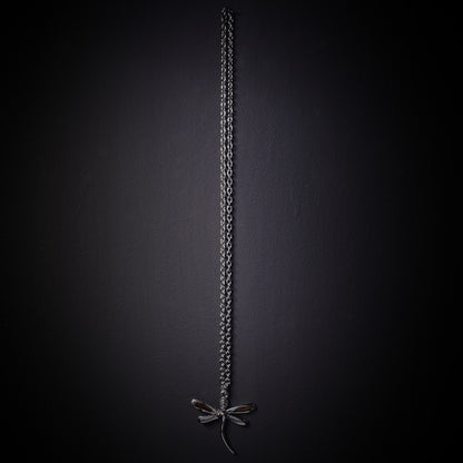 Colgante de libelula grande con cadena larga de acero inoxidable