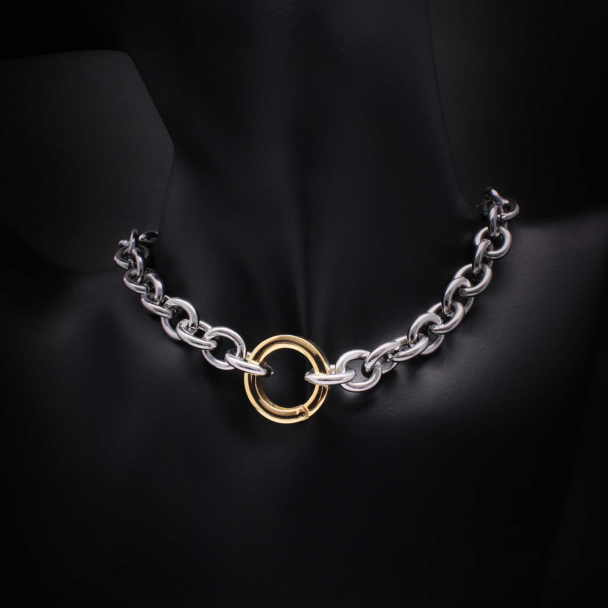 Cadena acero inoxidable para mujer Cadena con cierre invisible