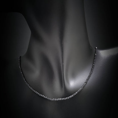 Gargantilla de circonitas naturales para mujer con cierre de acero inoxidable