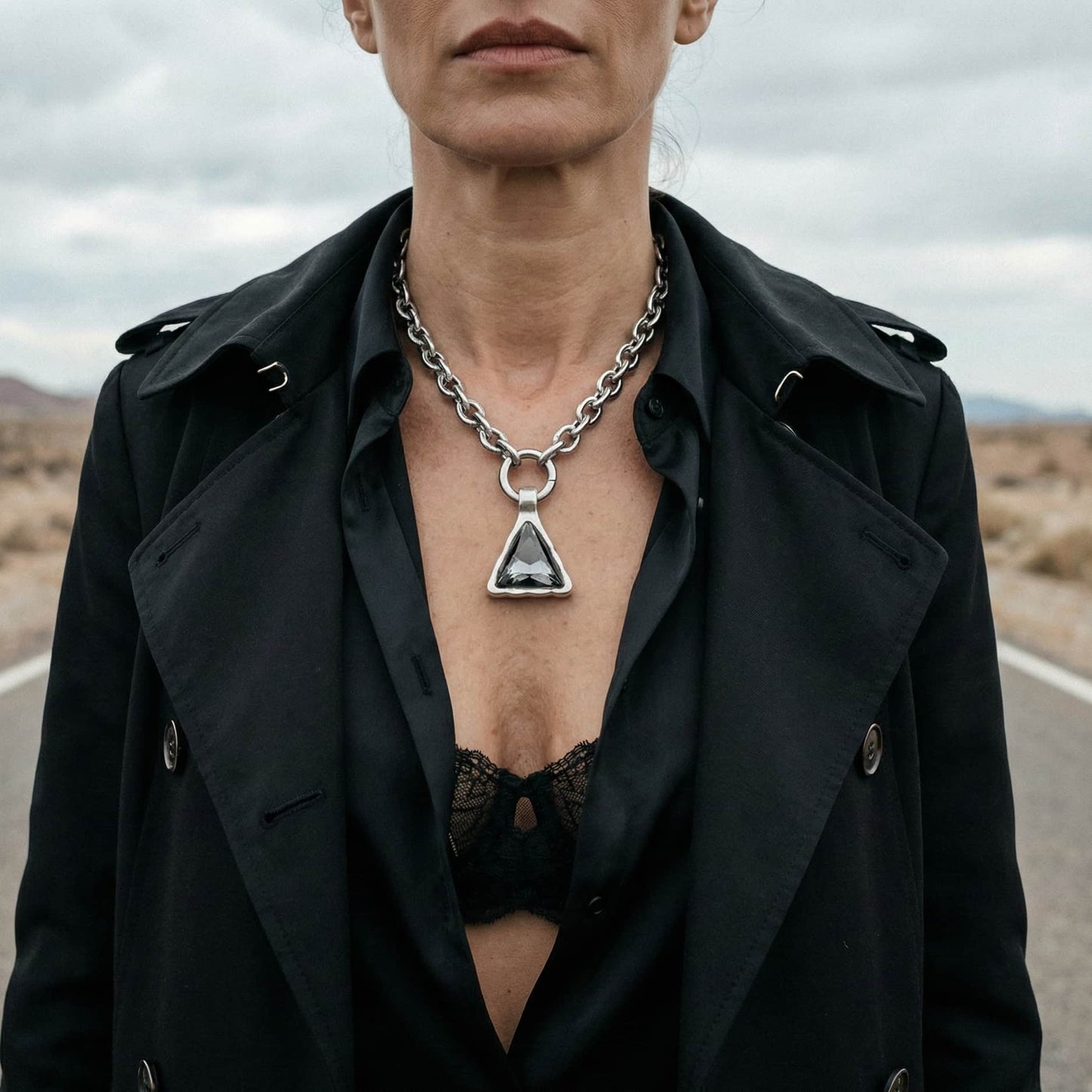 COLLAR ESLABONES DE ACERO: modelo DELTA