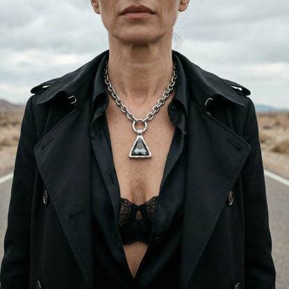 COLLAR ESLABONES DE ACERO: modelo DELTA