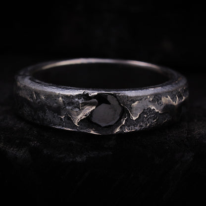 ANILLO CON CIRCONITA NEGRA: modelo POLIFEMO