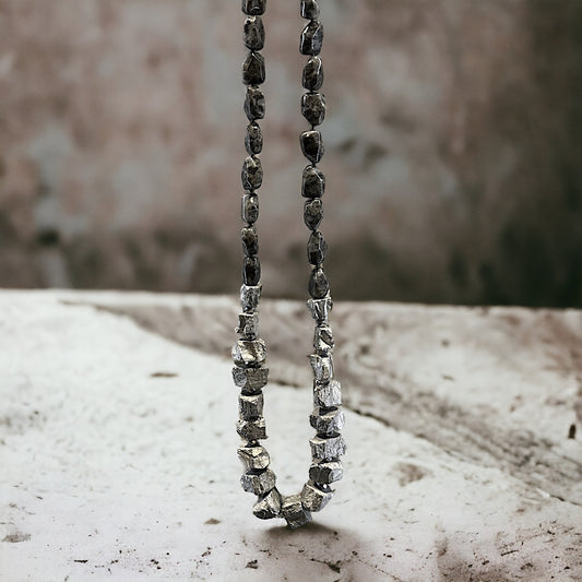 COLLAR QUARZO Y LARVIKITA