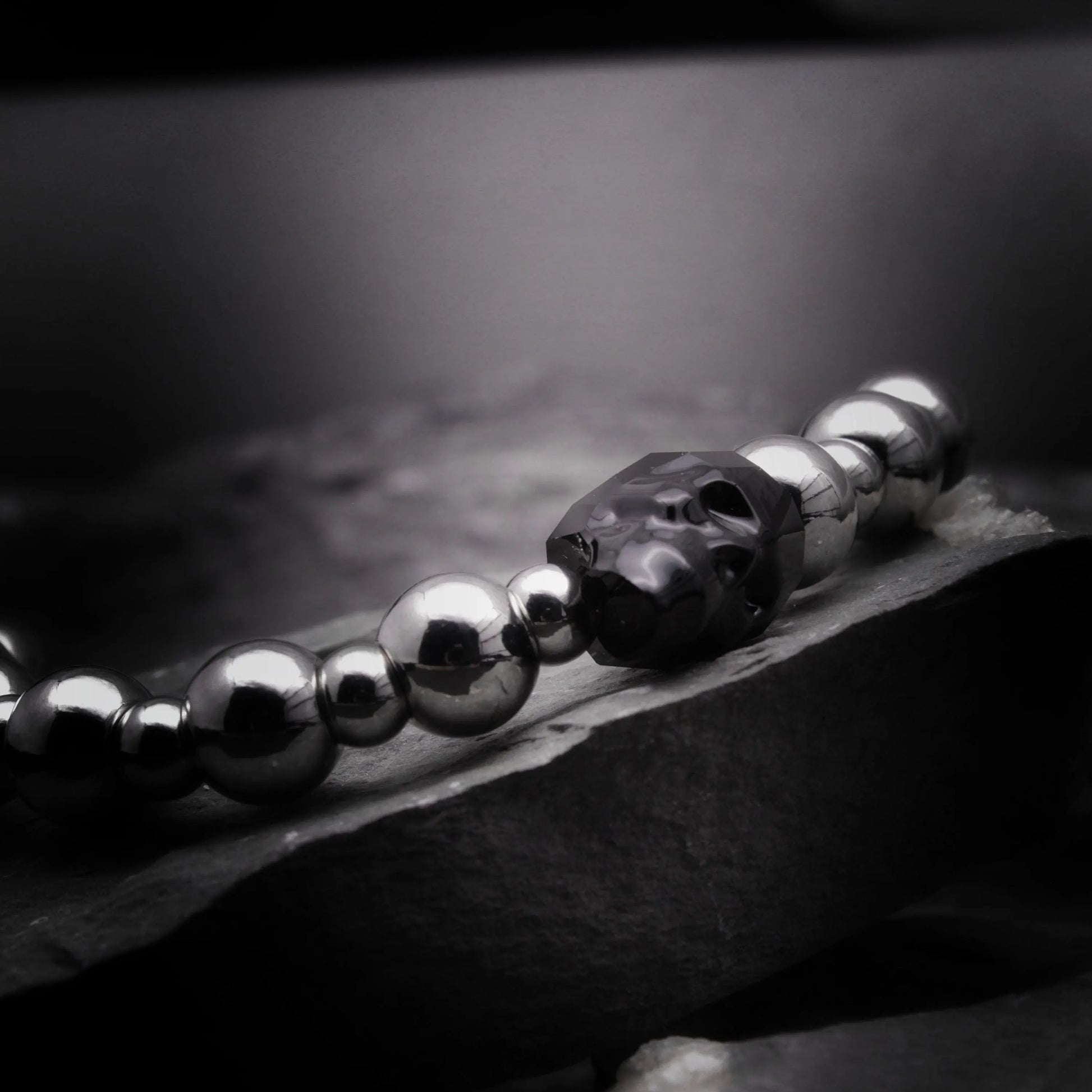 Pulsera calavera acero inoxidable elastica para hombre