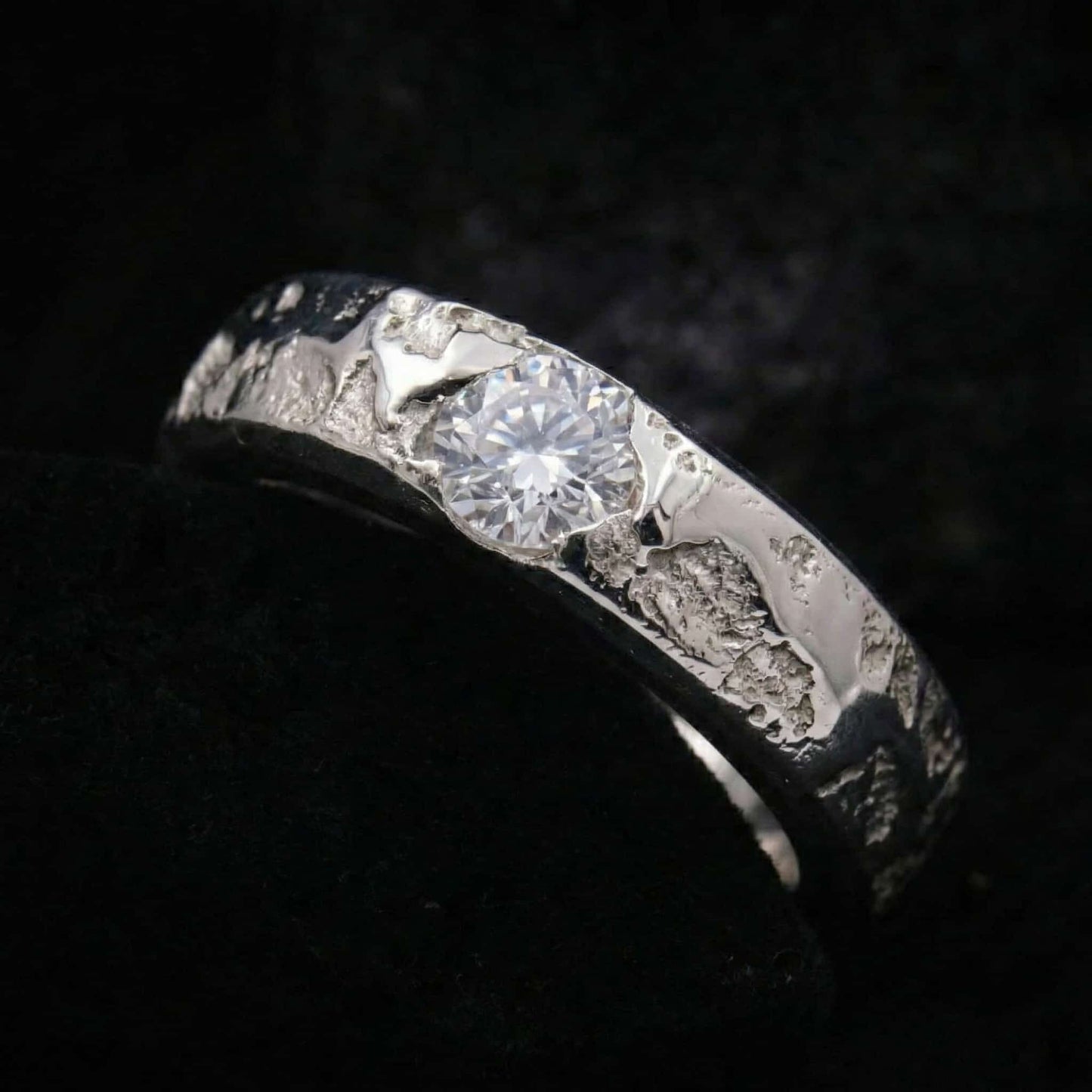 Perfil de alianza gruesa de 3mm en plata de ley maciza