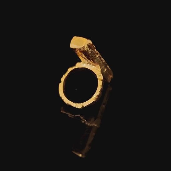 Anillo original para mujer, anillo raro alargado, anillos raos